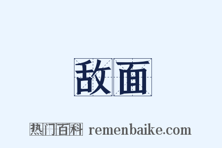 敌面是什么意思的图片